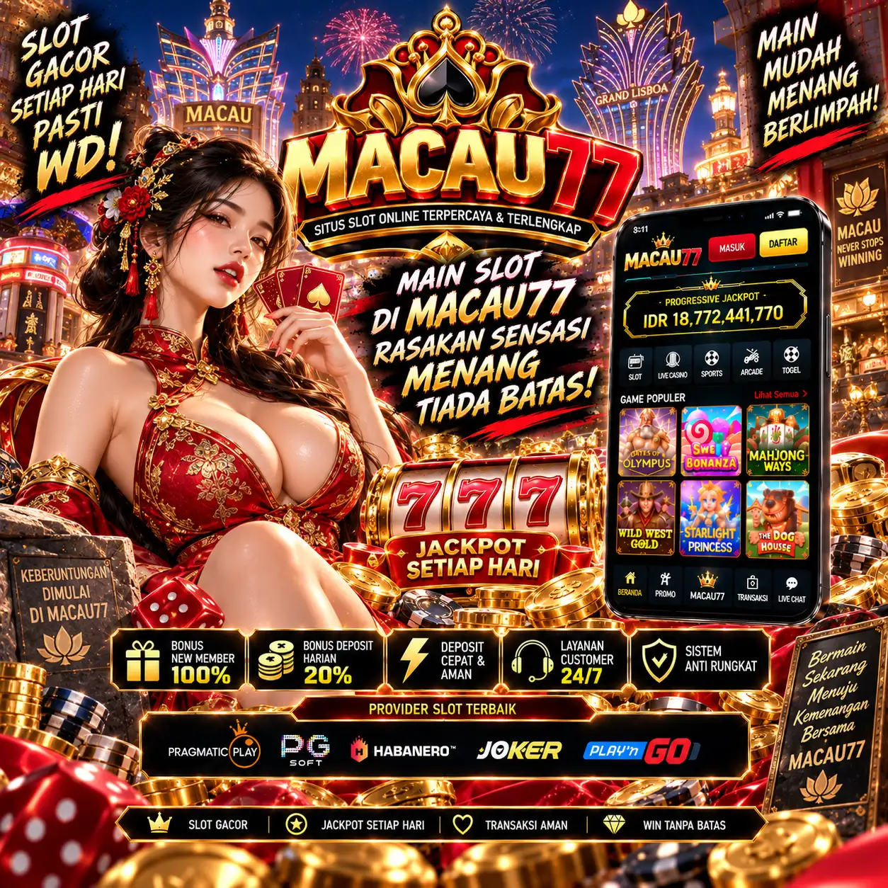 MACAU77: Situs Game Online dengan Pilihan Slot88 dan Akses Resmi